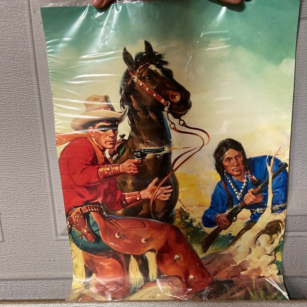Vintage-esque cowboys and Indians poster